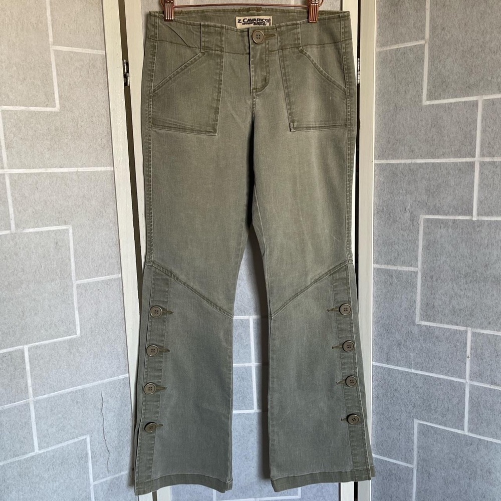 Y2K Z Cavaricci Olive Flare Button Denim Jeans🍸